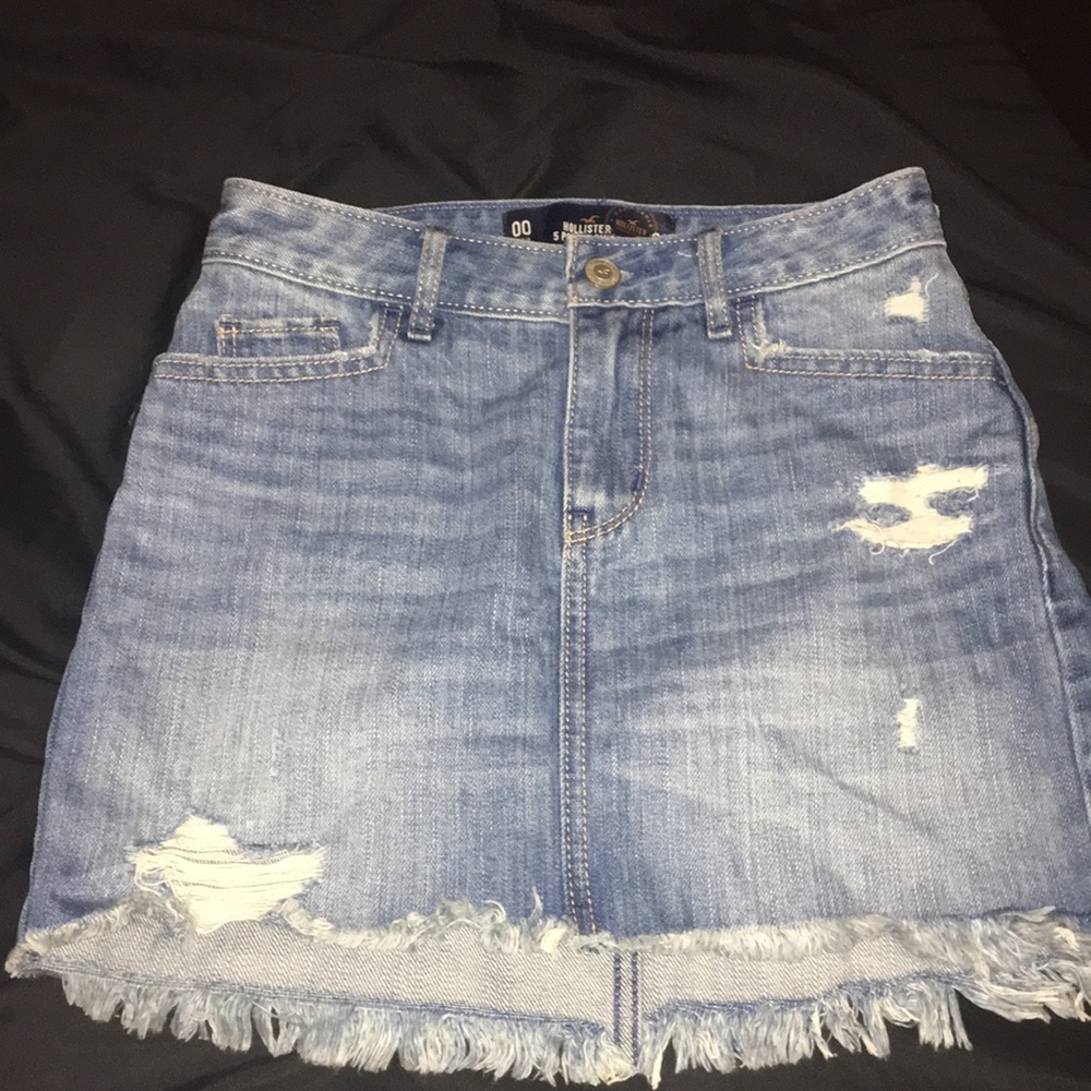 Hollister mini jean skirt
